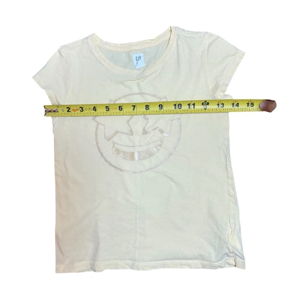 GAP Kids Yellow Emoji Graphic Short Sleeve Tee T-Shirt Size M (8)